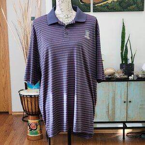 UNDER ARMOUR Gray Neon Orange Strip Loose Fit Heat Gear Polo